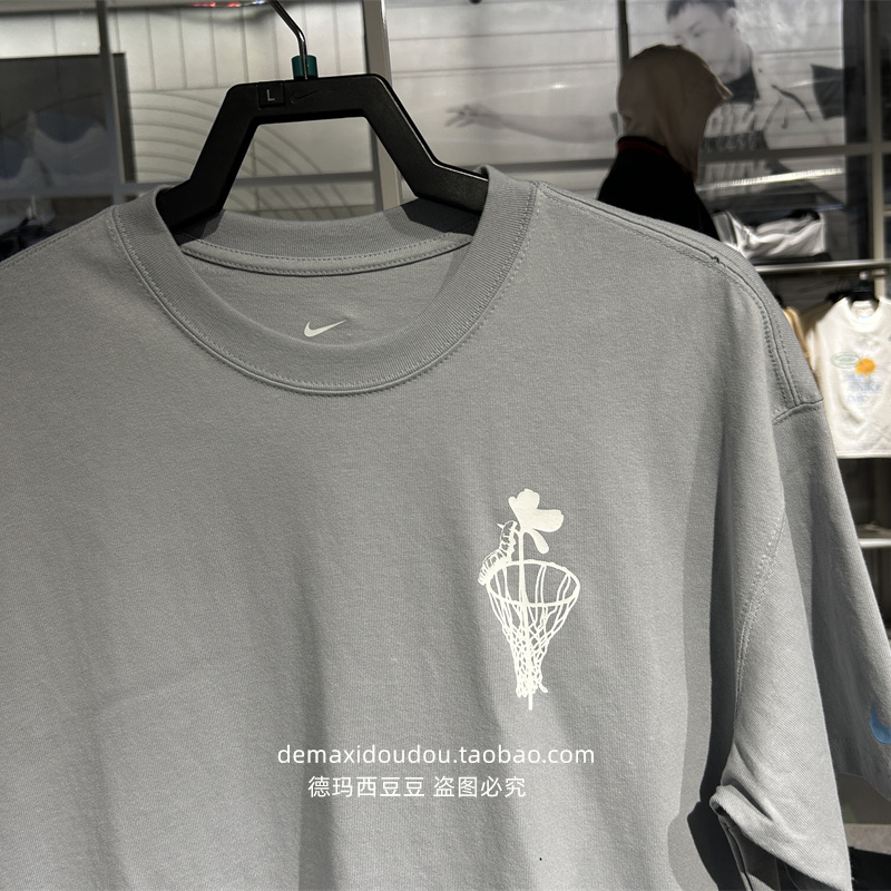 专柜正品耐克短袖男2024夏季运动休闲后背图案印花圆领T恤 FQ4899