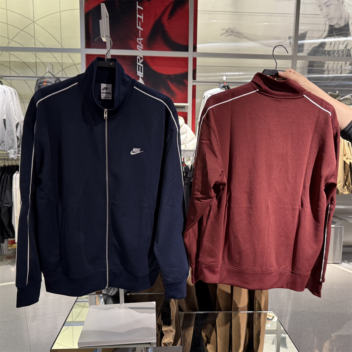 耐克NIKE男子超宽松运动夹克冬季新款OVERSIZE风针织外套 HV1418