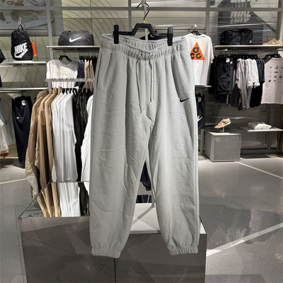 NIKE 耐克 女子秋冬保暖加绒收脚运动休闲针织线圈宽松长裤DD5111