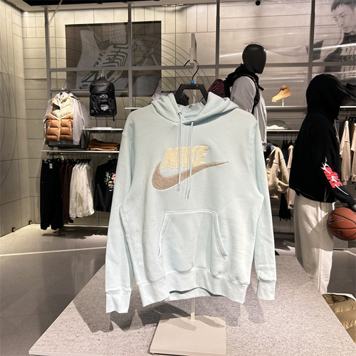专柜正品Nike耐克男冬季卫衣针织休闲叠搭加绒套头连帽衫 FN3105