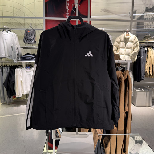 adidas阿迪达斯外套外套男子25秋冬新款防风拒水连帽夹克JM1056