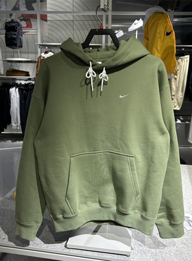 正品 NikeLAB 耐克男秋冬加绒休闲运动卫衣连帽套头衫 DX1356-386