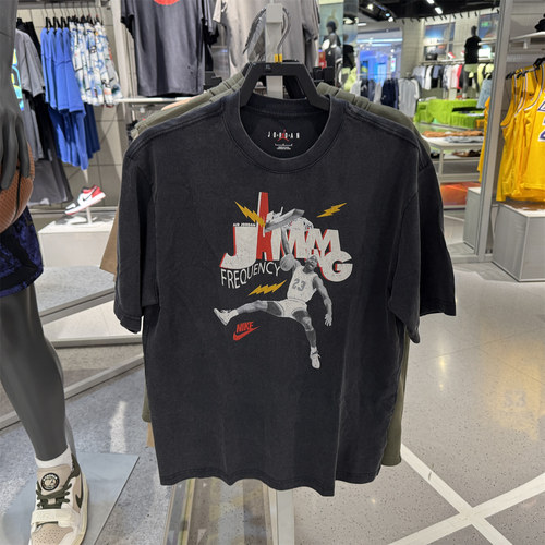 正品JORDAN耐克乔丹男子休闲运动夏季新款复古纯棉T恤 HJ2930-010