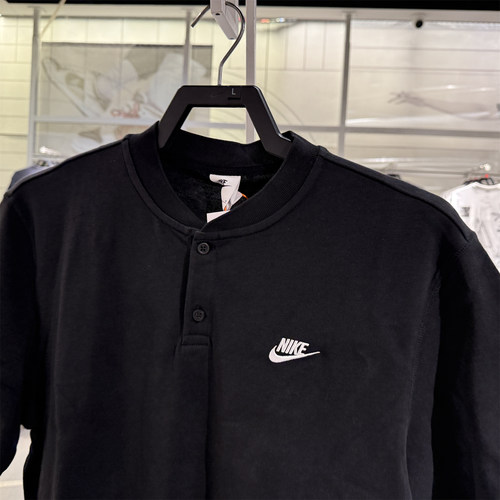正品NIKE耐克男短袖刺绣小标针织透气休闲半袖T恤HQ5975-010-063