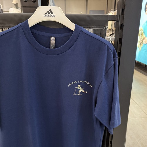 专柜正品adidas阿迪达斯2025夏男棉运动休闲短袖圆领T恤JL6060