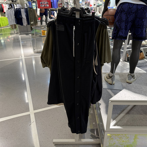 专柜正品nike耐克男子冬季加绒排扣裤黑色篮球系列长裤FZ1037-010