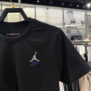 正品JORDAN男25新款短袖背面涂鸦针织休闲半袖T恤IB7527-133-010