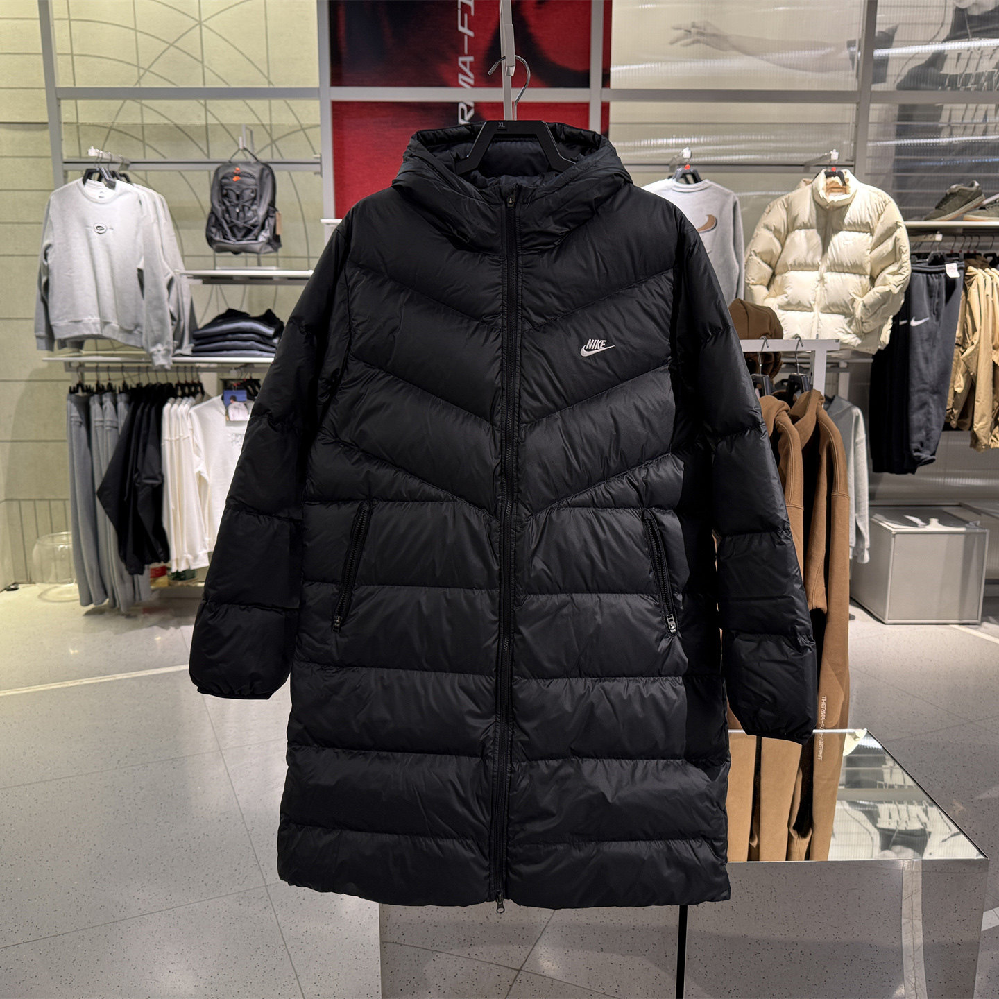 NIKE耐克男子WINDRUNNER STMNT PRKA运动休闲羽绒服HV2720-010