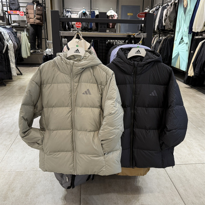 Adidas阿迪达斯保暖运动休闲600蓬鸭绒连帽羽绒服KC2479 KC2478