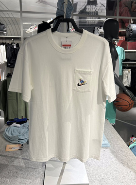 Nike耐克 男子休闲透气印花宽松纯棉圆领短袖T恤 FQ0351-349-225