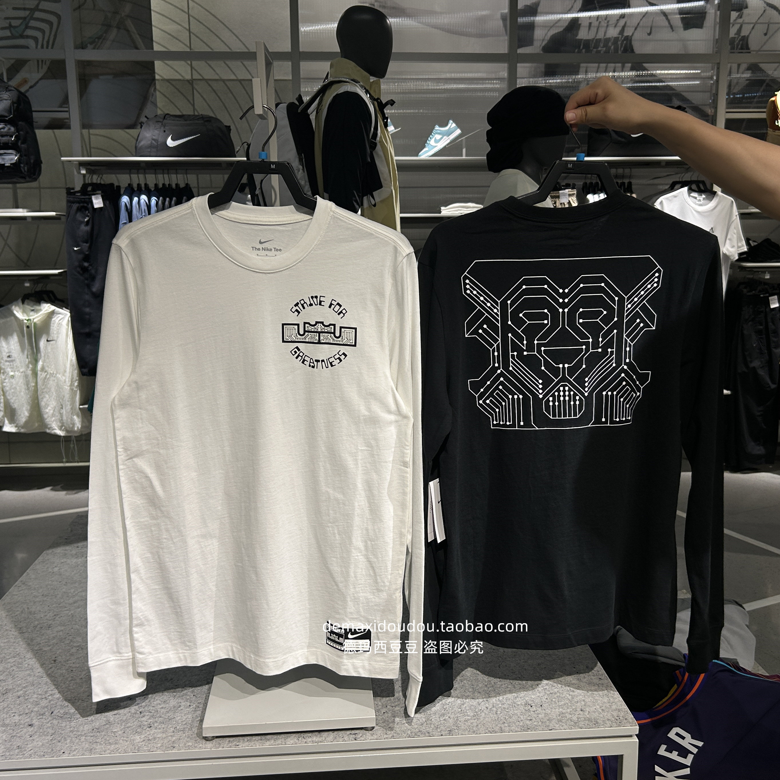 专柜正品耐克NIKE男子休闲运动圆领套头衫长袖T恤 HF6192,运动服/休闲服装,运动卫衣/套头衫,淘宝优惠券,粉丝福利购,淘宝优惠卷