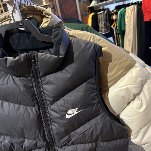 代购Nike/耐克正品2024冬款男士保暖运动立领羽绒马甲FB8184