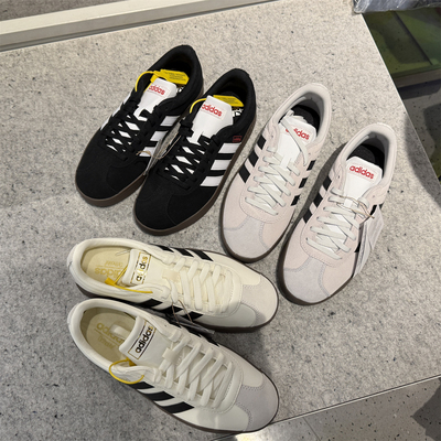 Adidas阿迪达斯VL COURT CLASSIC男女同款低帮耐磨休闲板鞋JS3004