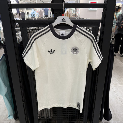 专柜正品Adidas三叶草经典复古德国队短袖2026春季男T恤 KG5098