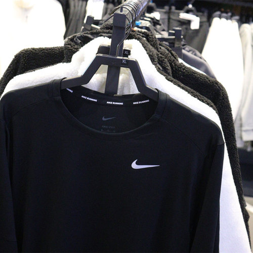 Nike耐克DRI-FIT男子防晒速干跑步圆领反光运动休闲长袖T恤DD4755