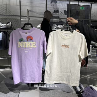 T恤 HF6180 NIKE耐克女子休闲运动背标卡通印花圆领短袖 专柜正品