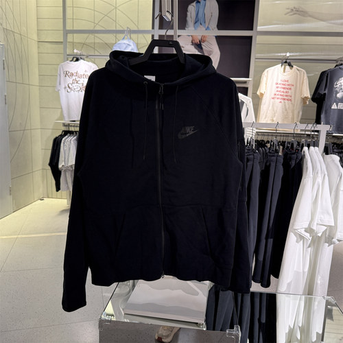 专柜正品NIKE耐克HOODIE男子针织拼接透气连帽休闲夹克外套DD5285