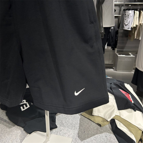 Nike耐克男子短裤训练休闲宽松透气针织小勾logo运动五分裤DX0818