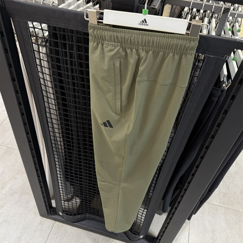 阿迪达斯男子2025夏季运动休闲跑步速干收口直筒长裤KC2878 2877