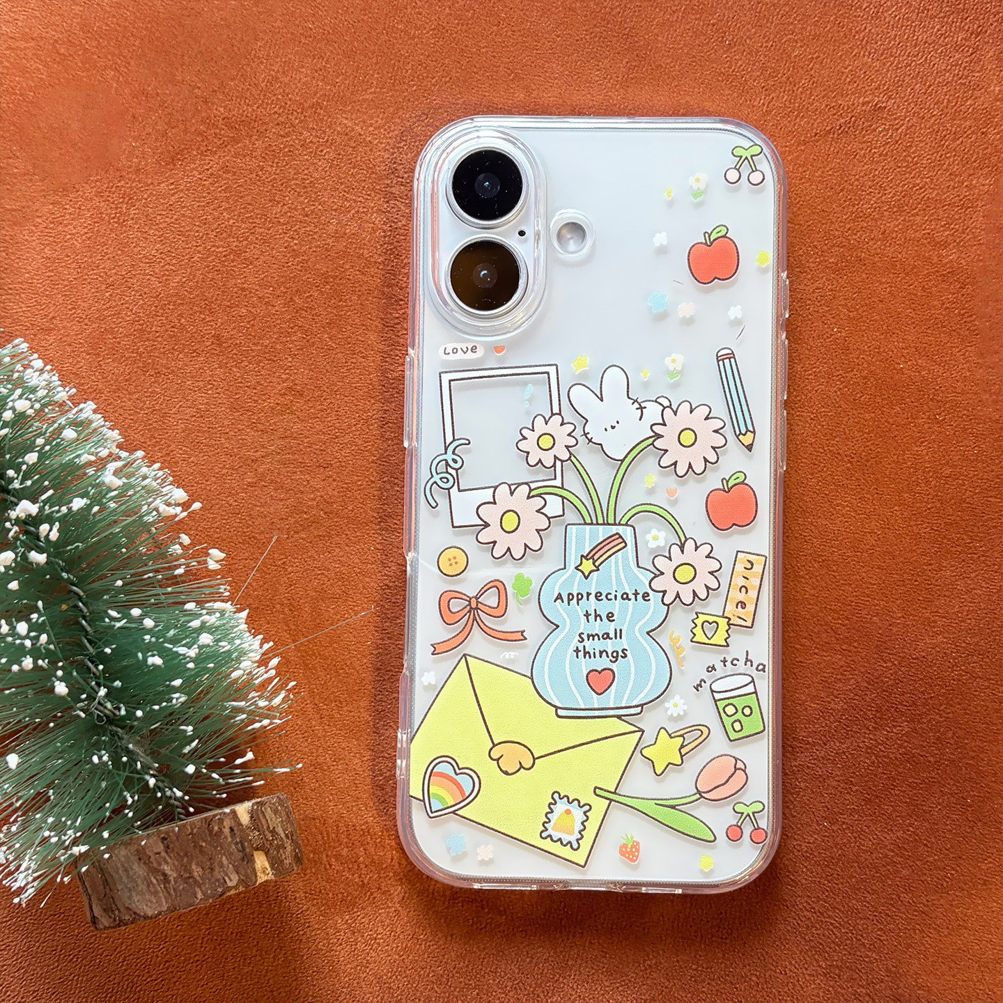 ins风文艺春日花瓶小兔适用于iPhone17PRO/16PROMAX/14PRO苹果15Plus少女手机软壳13/iPhoneAir百搭,3C数码配件,手机保护套/壳,淘宝优惠券,粉丝福利购,淘宝优惠卷