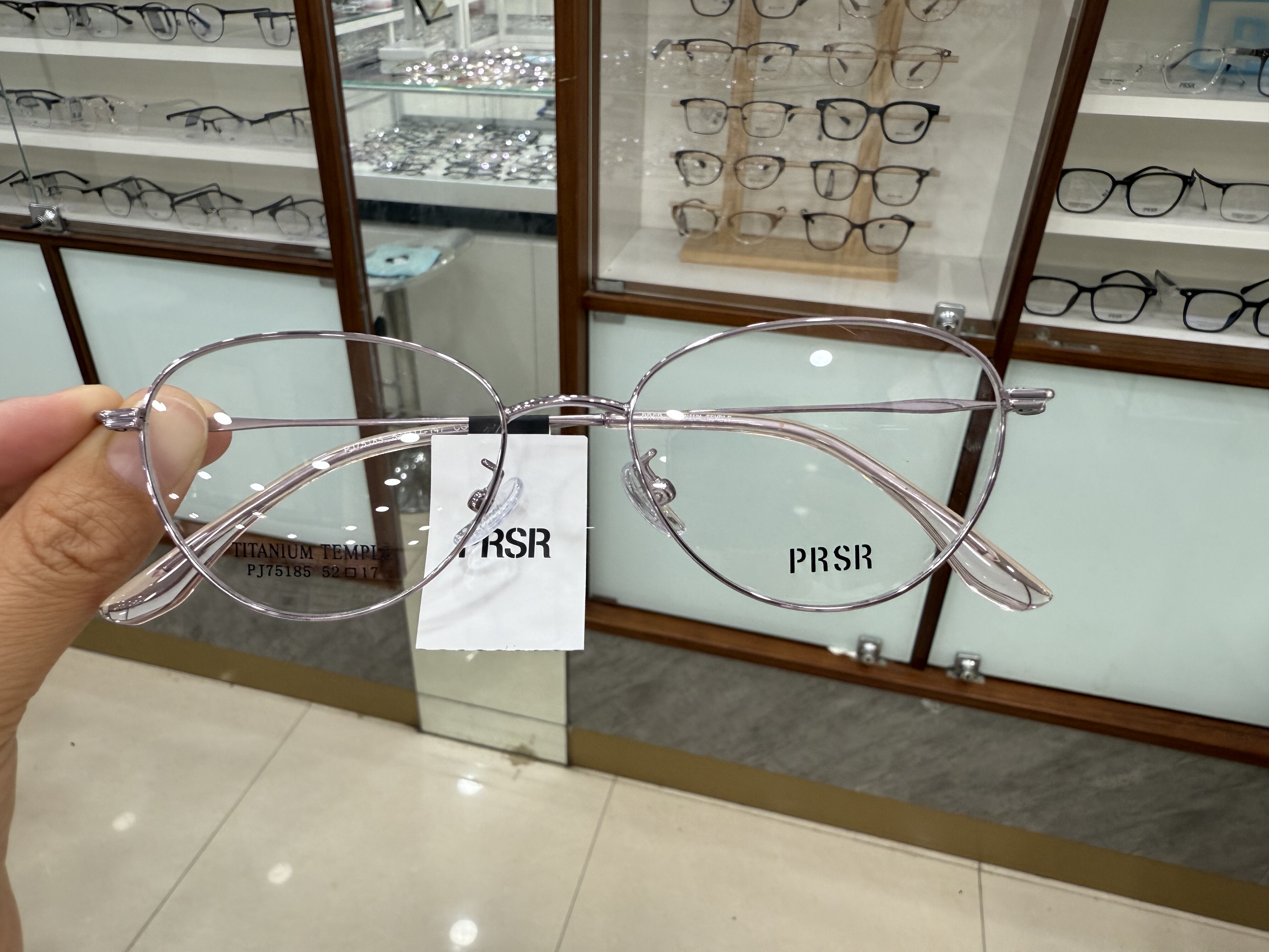 新款帕莎PRSR眼镜框PJ75185时尚金属猫眼框女近视可配镜片防蓝光