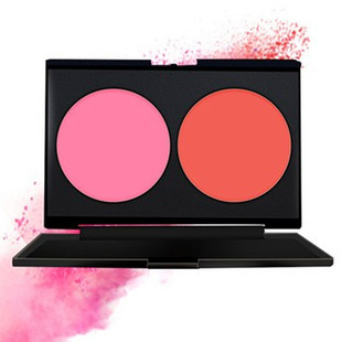 腮红双色粉色桔色学生影楼化妆师腮红盘化妆师胭脂大盘QYMJS双腮