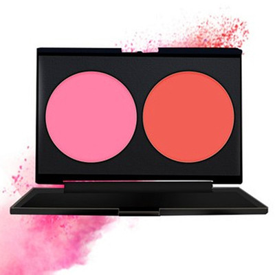 腮红双色粉色桔色学生影楼化妆师腮红盘化妆师胭脂大盘QYMJS双腮