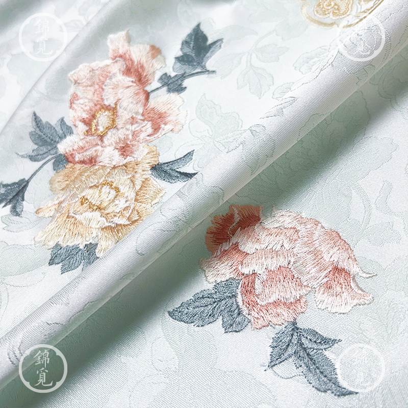 国色牡丹提花面料中国风唐装旗袍汉服包装服装布料新品宋锦蜀锦,纺织面料/辅料/配套,汉服面料,淘宝优惠券,粉丝福利购,淘宝优惠卷
