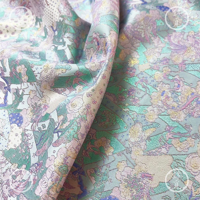 宋锦新中式丝绸面料古风汉服旗袍马面裙服装布料,纺织面料/辅料/配套,汉服面料,淘宝优惠券,粉丝福利购,淘宝优惠卷