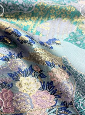 中国风宋锦世外桃源汉服面料