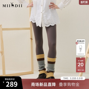 高弹力保暖高腰运动裤 新品 女254MK1679 2025年冬季 谜底九分瑜伽裤