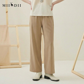 谜底阔腿裤 255MK5702 长裤 女2025春新款 简约百搭松紧腰宽松休闲裤