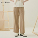 谜底阔腿裤 255MK5702 长裤 女2025春新款 简约百搭松紧腰宽松休闲裤