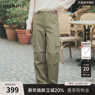 长裤 风百搭帅气裤 2026春季 工装 子女265MK5024 新品 谜底直筒休闲裤