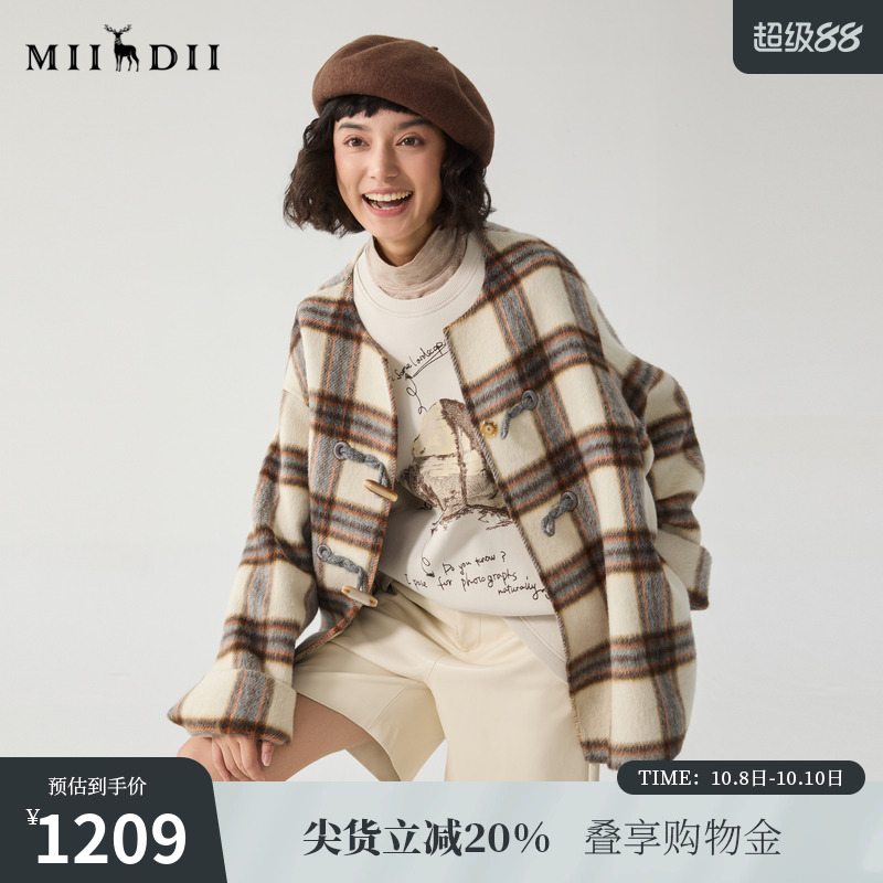 学院风设计，格子采用莫兰迪色调温柔