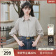 女2025秋新款 谜底半开门襟衬衫 长袖 通勤风纯色合体衬衣257MC7873