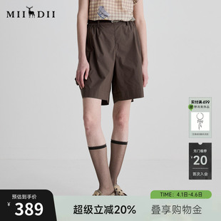 百搭日常宽松棉质工装 谜底短裤 女2025夏季 新品 子252MK0692 A型裤