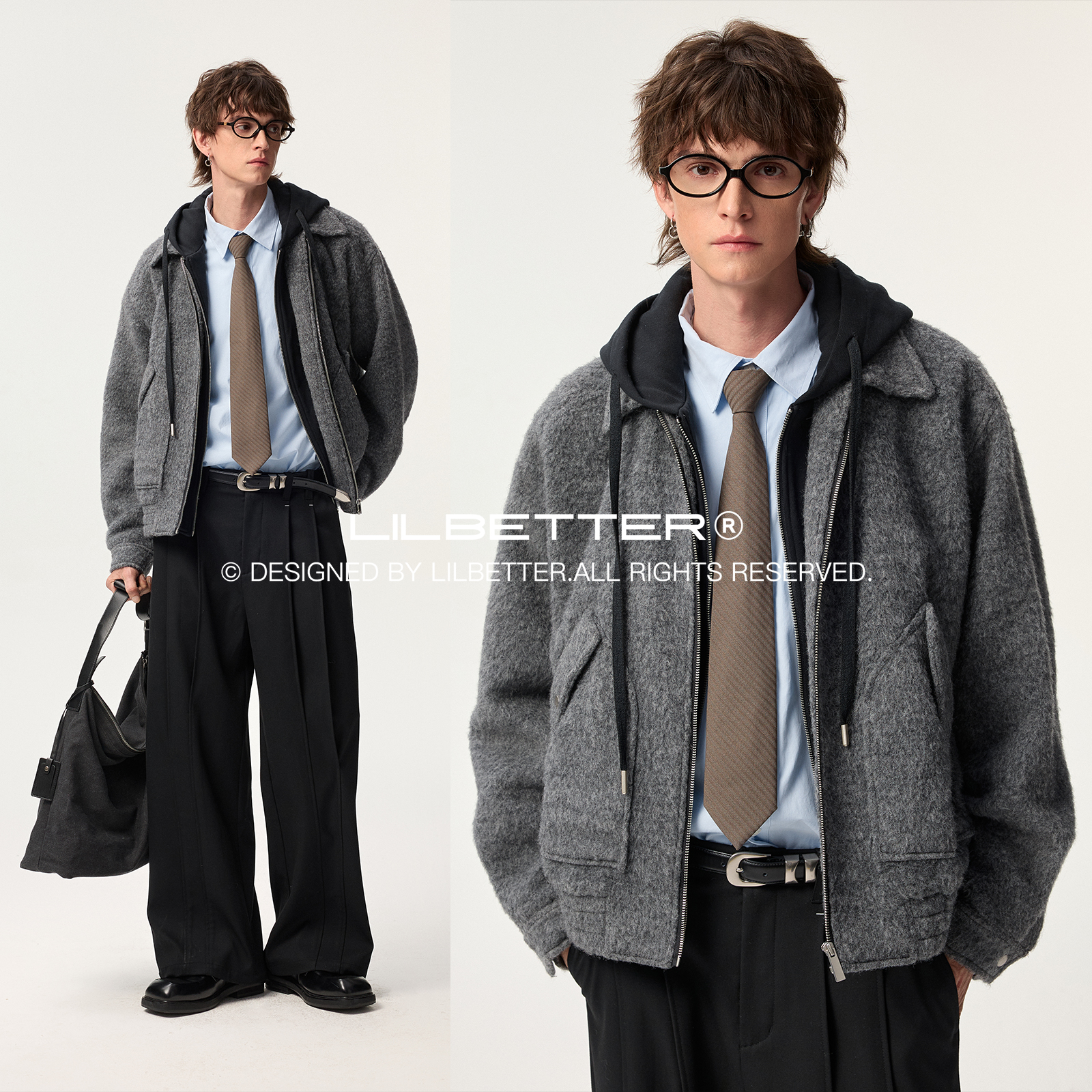 Lilbetter连帽假两件夹克