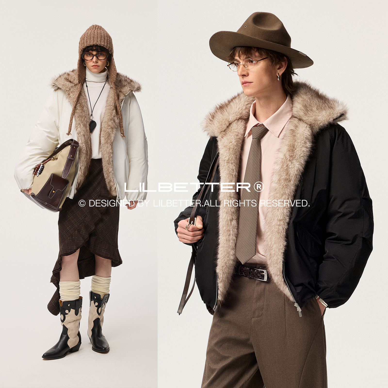 Lilbetter毛领派克羽绒服