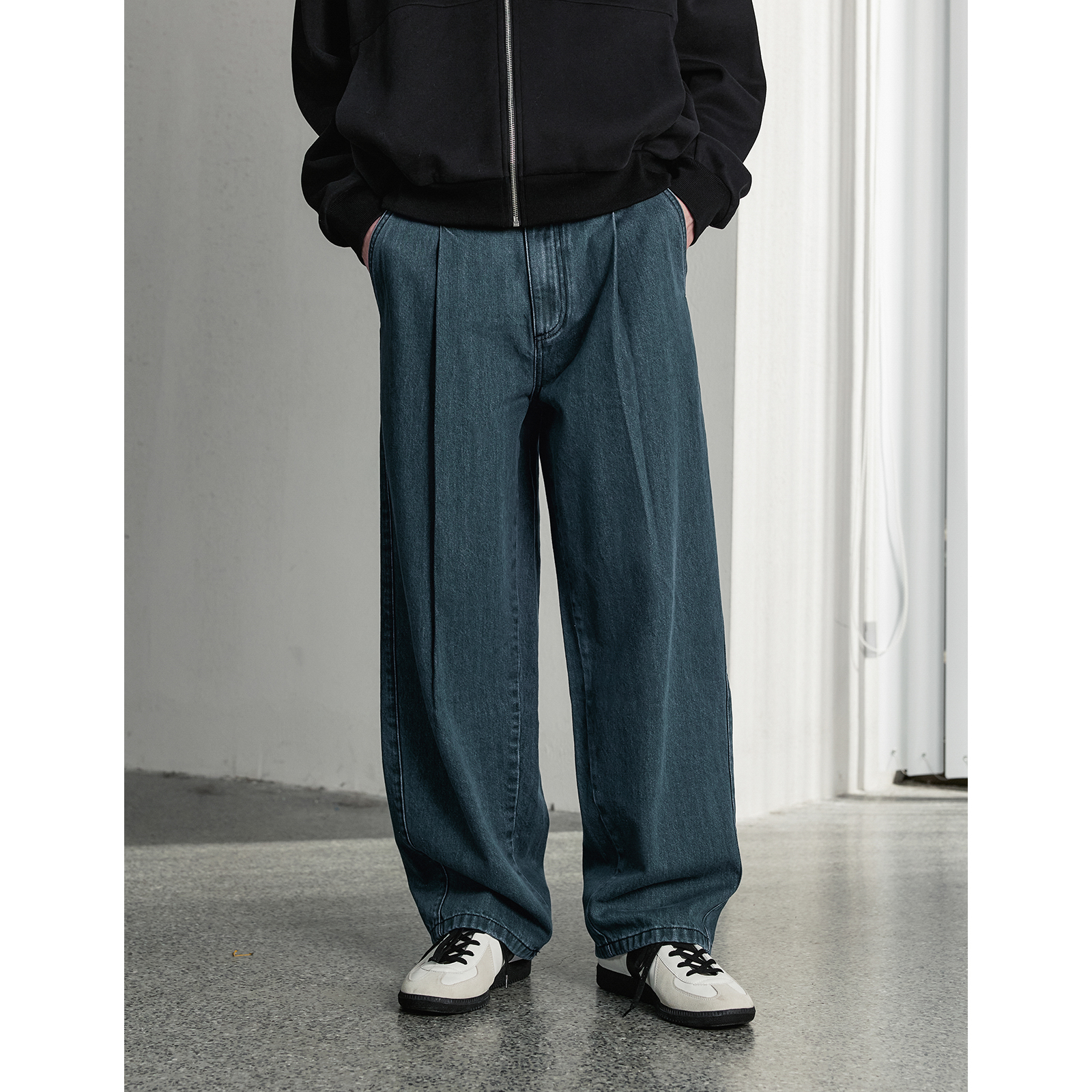 Lilbetter阔腿直筒日系长裤怀旧