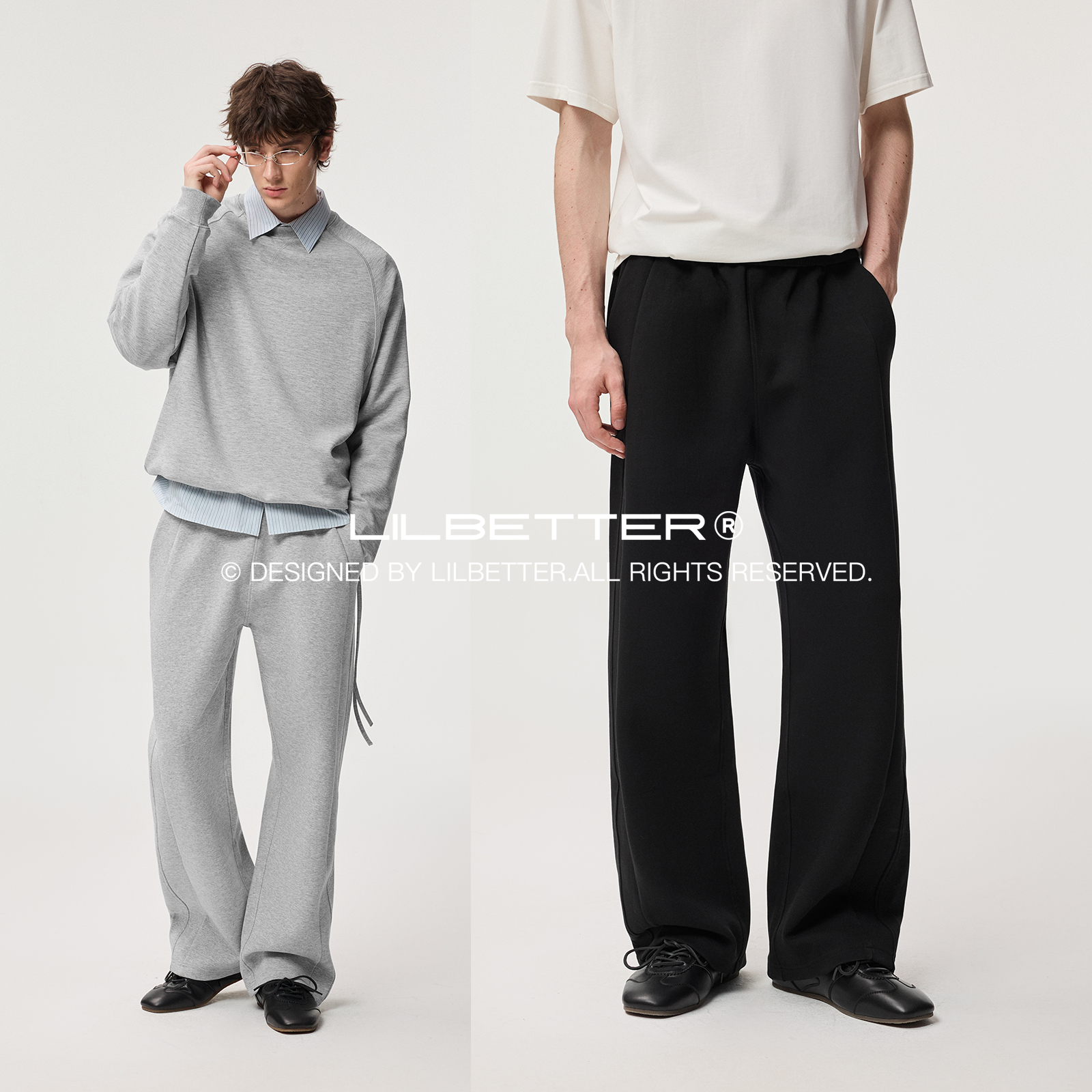 Lilbetter双面抗起球空气层卫裤