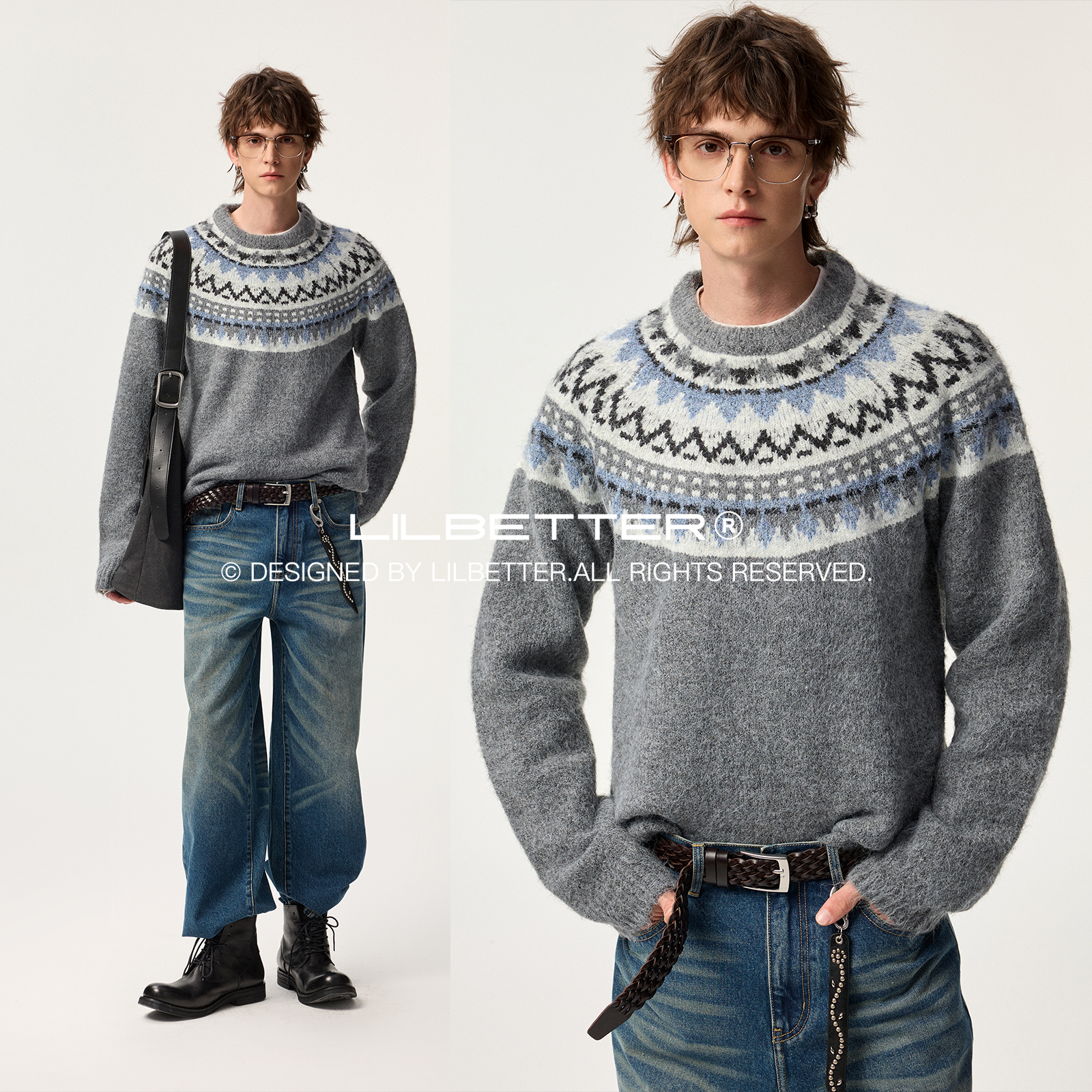 Lilbetter套头费尔岛毛衣