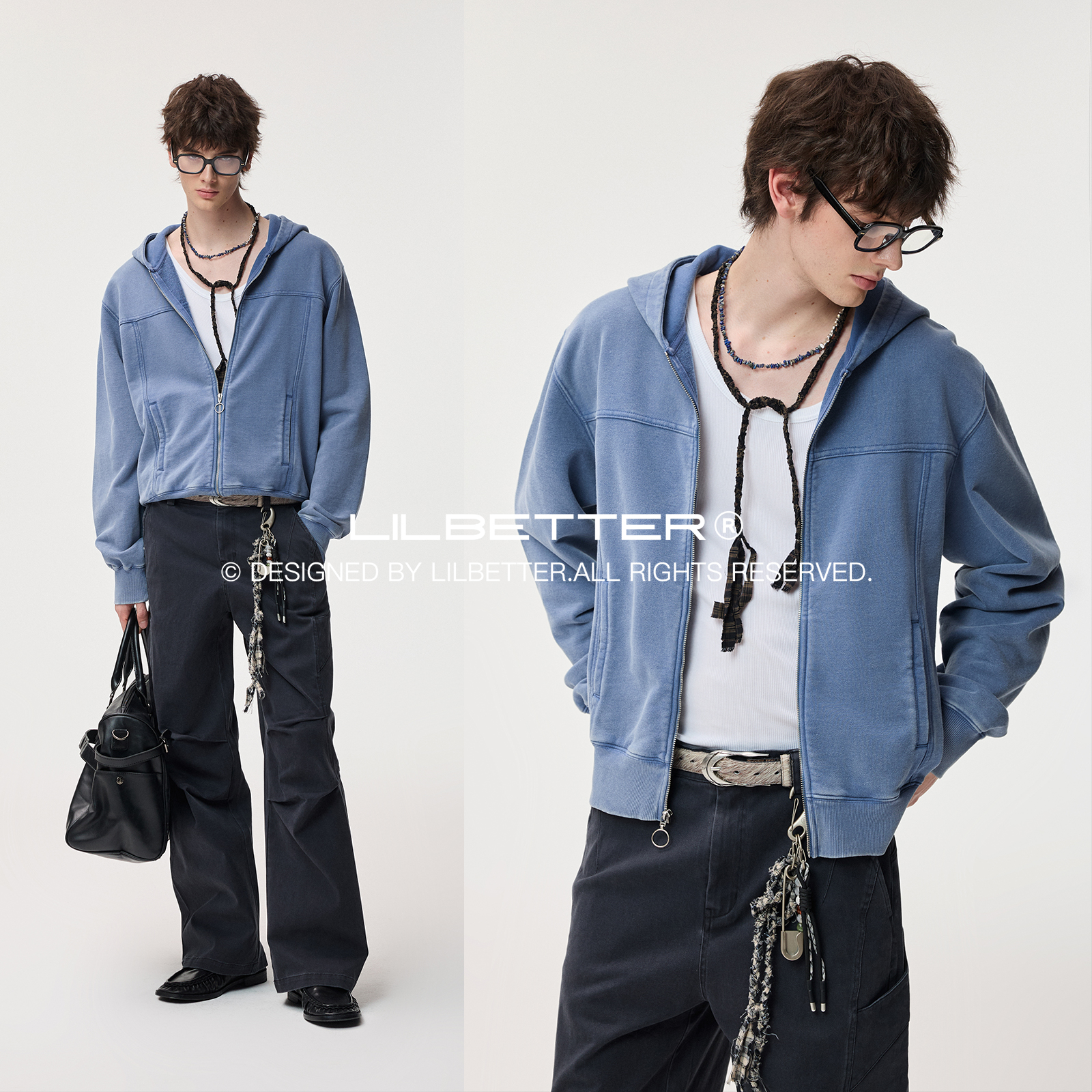 水洗Lilbetter连帽开衫卫衣