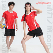 气排球衣服 运动套装 2025新款 排球服乒乓球服专业比赛队服男女短袖