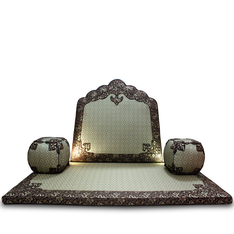 中式宫廷元宝靠垫手工祥云莲花靠包罗汉床扇形大抱枕沙发靠背靠山