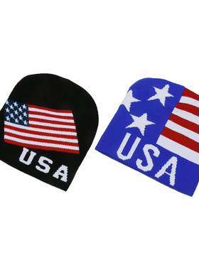 2025秋冬新款毛线帽子USA美国国