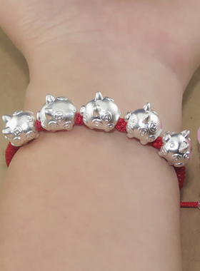 s999纯银3d硬足银五福招财进宝