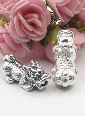 s999纯银复古3d硬泰银神兽送子