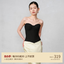 CORSELET 24SS经典黑色鱼骨胸衣外穿束腰修身美背内搭抹胸上衣