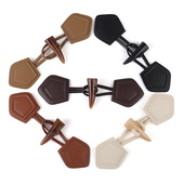 树脂牛角带皮扣子 羊绒呢子大衣风衣毛衣对扣外套绳扣装 饰纽扣